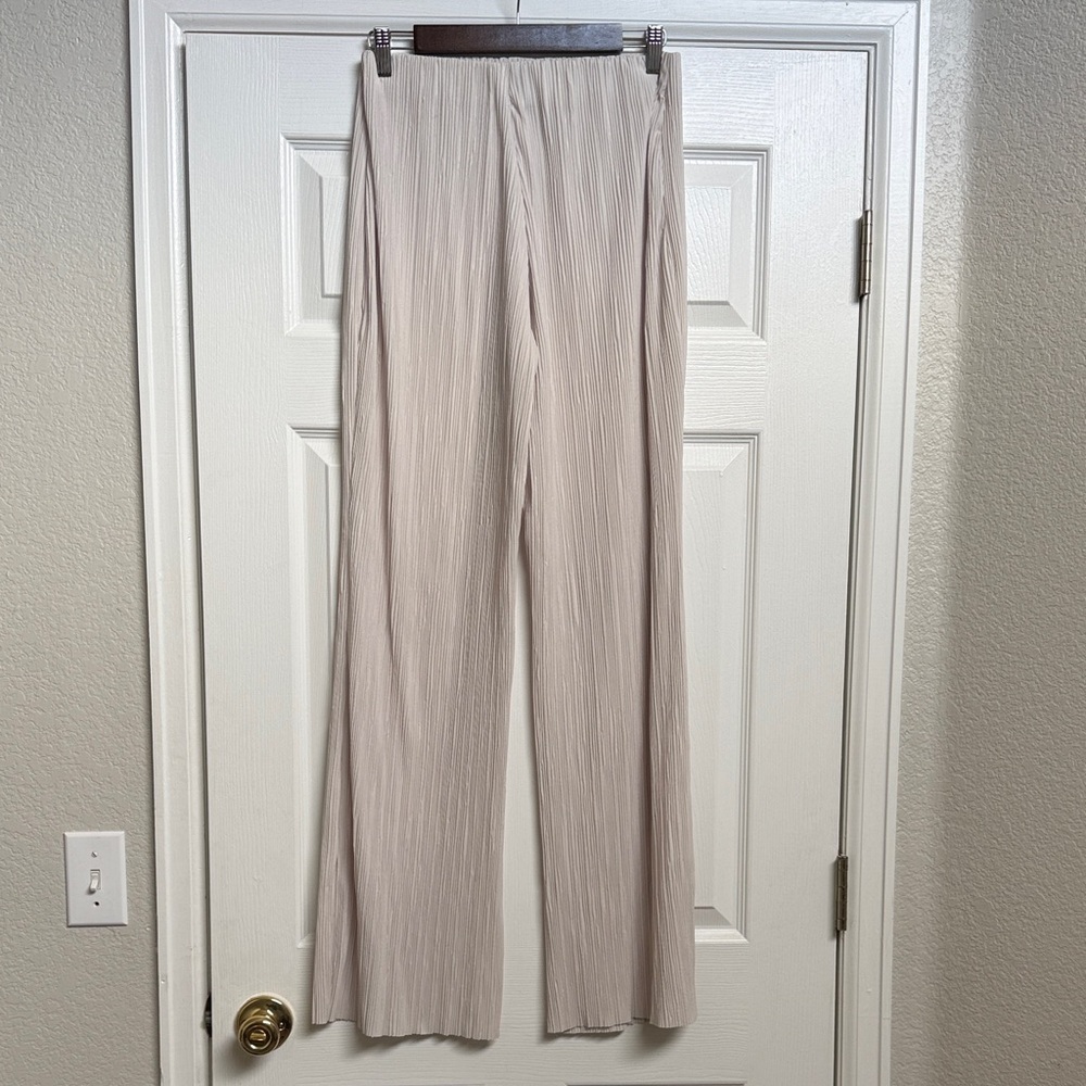 Zara Cream Wide Leg Pants